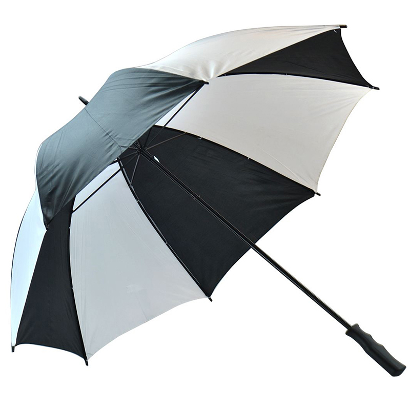 Marketinghandleiding open paraplu met fiberglas frame winddichte grote golfparaplu