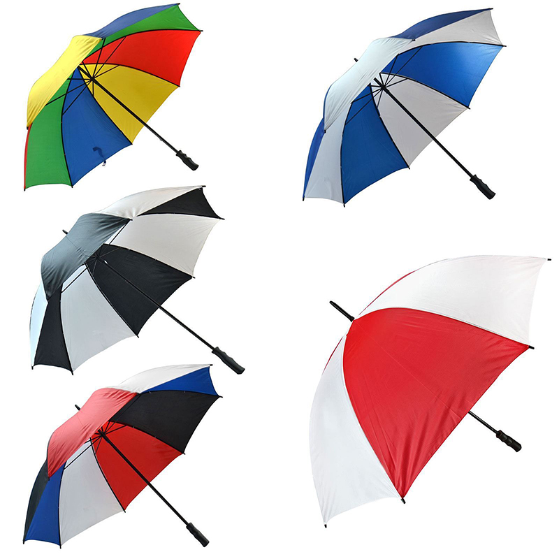 Marketinghandleiding open paraplu met fiberglas frame winddichte grote golfparaplu