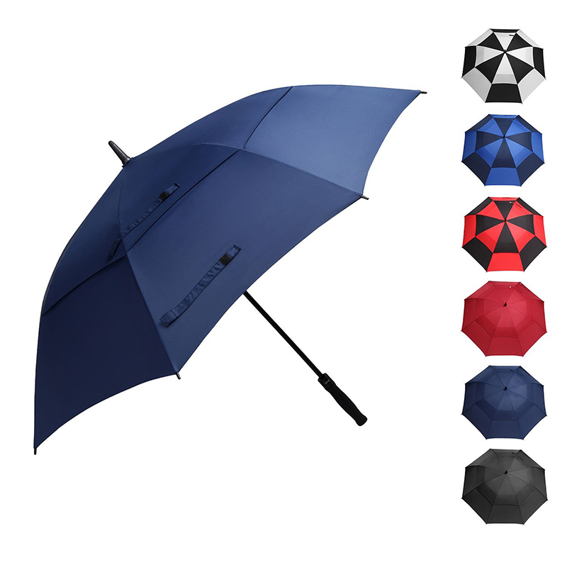 30 inch dubbellaags promotionele marketing geschenken zakelijke golf paraplu winddicht