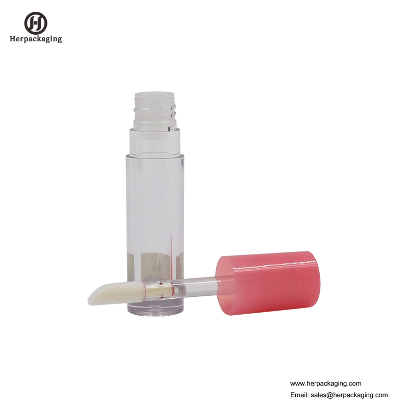 HCL306 Doorzichtige plastic lege lipglossbuizen voor cosmetische kleurproducten geflockte lipglossapplicators