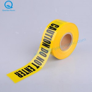 Geel VOORZICHTIG BIJ DOT ENTER Barrière tape, geel GEVAAR Tape