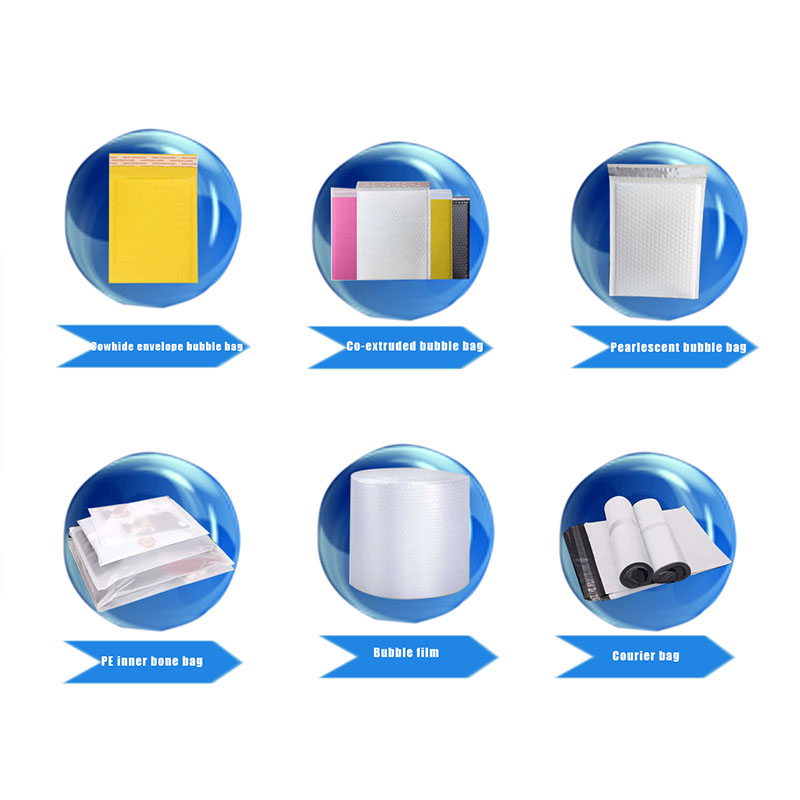 op maat gemaakte schokbestendige witte bellenmailers gewatteerde verzending envelop plastic verpakking zak