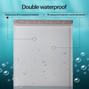 witte verzegelbare bubbelmailer wrap enveloppen poly verzendzakken met bubbelfolie wrap