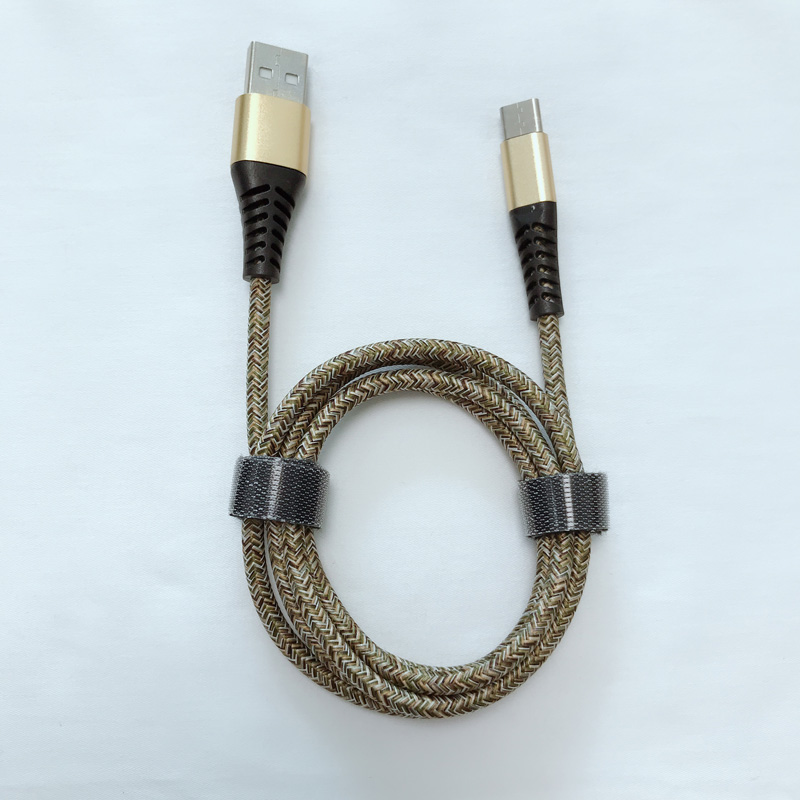 Goede prijs Nieuw Gevlochten Flex buigen Snel opladen Ronde aluminium behuizing USB-datakabel voor micro-USB, Type C, iPhone bliksem opladen en synchroniseren