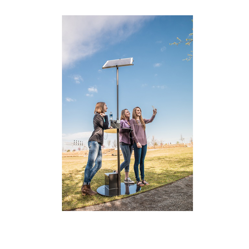 Laadstation op zonne-energie Mobiele telefoon Oplaadstation Gebruik buitenshuis