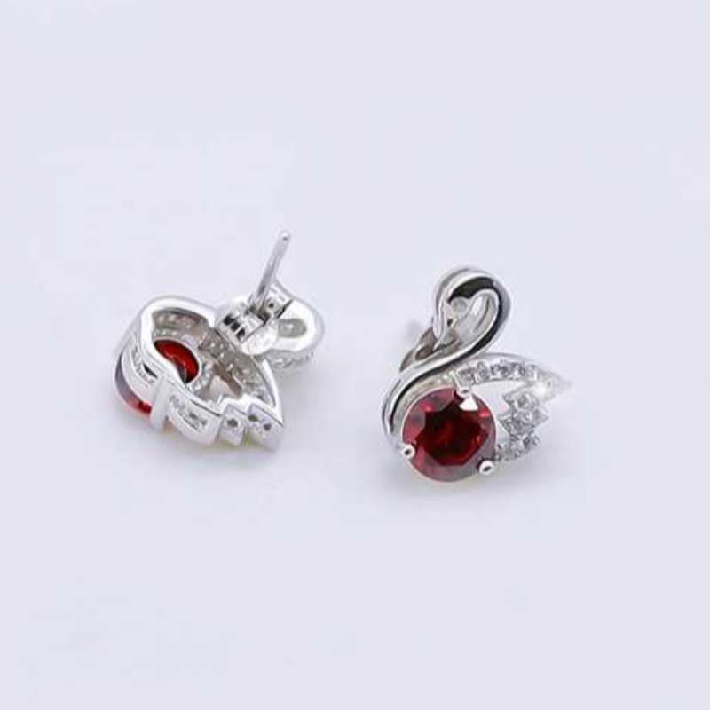Kleine zwaan oor nagel 925 zilver ingelegde oor nagel individuele Baitao zilveren sieraden