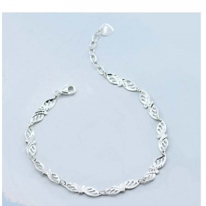 S990 zilveren armband lichte luxe mode kleine verse bladarmband
