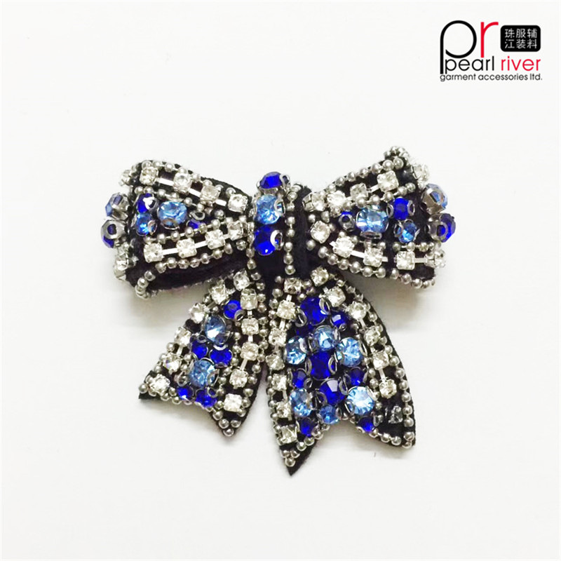 Nieuwste Beauty strik Rhinestone Patch Crystal vlinder