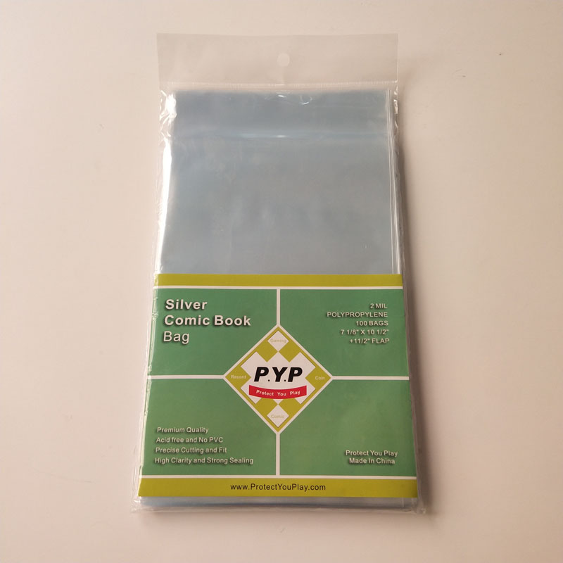 Kristalheldere 2-mil poly-hersluitbare zilveren boekentas