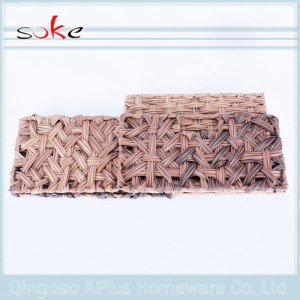 rieten stapelbare rotan opbergmand