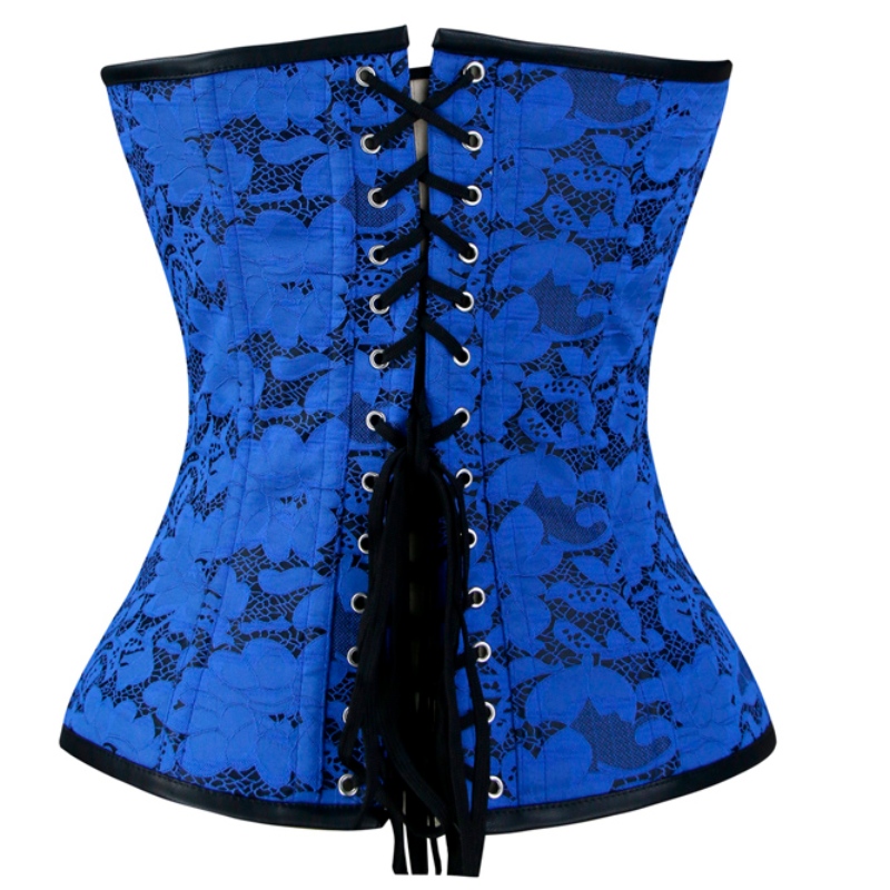 Sexy Gothic Bloemenbrokaat Strapless Staal Bot Bodyshaper Taille Cincher Corset N19020