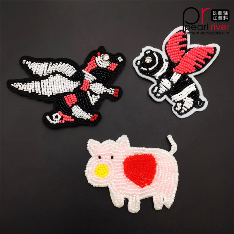 Eco-vriendelijke kralen Animal Dragonfly pegasus geborduurd Patch aangepast