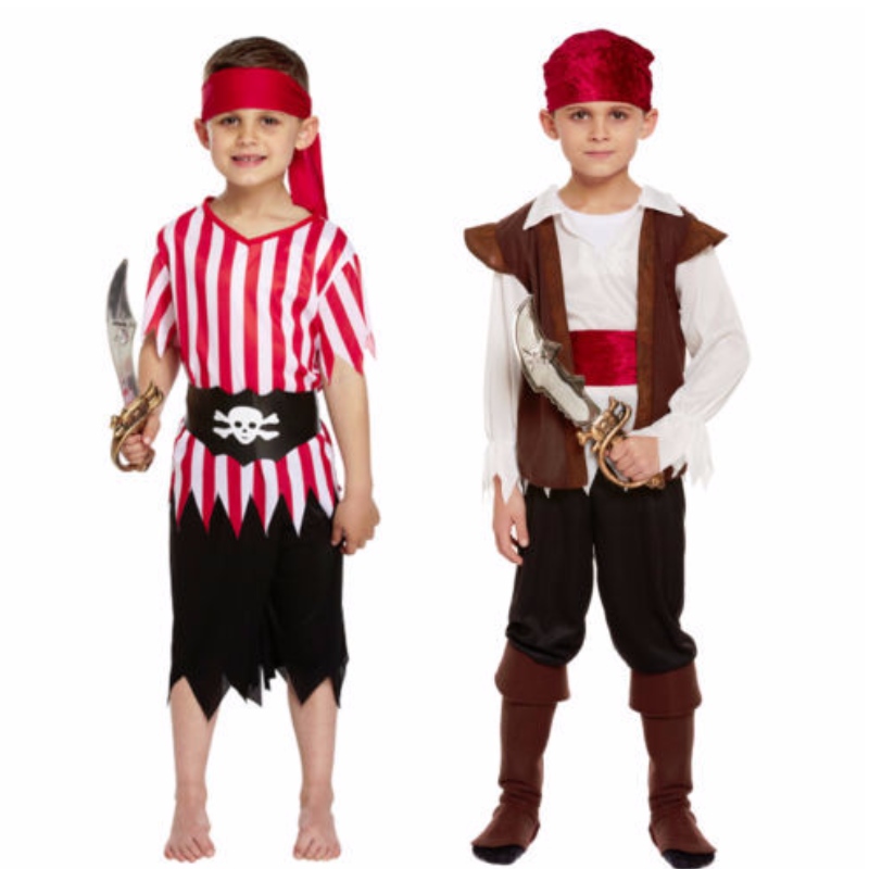 Kinderpiraat kostuum jongens Caribische boek Week dag Fancy Dress Outfit Halloween