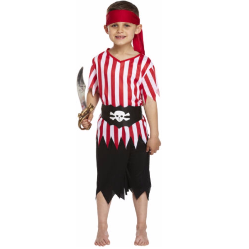 Kinderpiraat kostuum jongens Caribische boek Week dag Fancy Dress Outfit Halloween