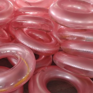 Gigantisch opblaasbaar goud glitter transparant zwemmen buis zwemmen ring zwembad float