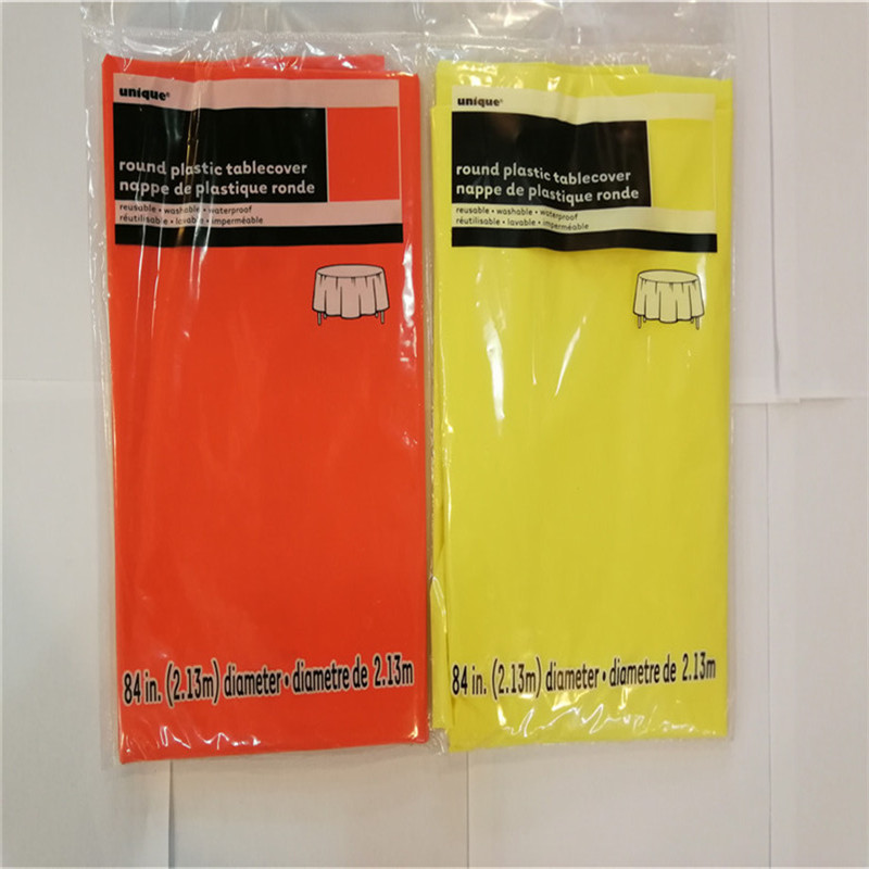 54x108 PVC wegwerp feesttafelkleed Effen kleur Vierkante en ronde vorm Woondecoratie Tafelkleed