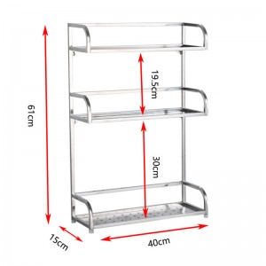 Roestvrij stalen kruidenrek, meshouder, opbergrek