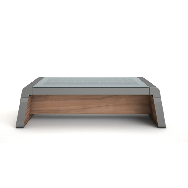 Outdoor Metal Park Bench LED-verlichting Zonne-energie Energie