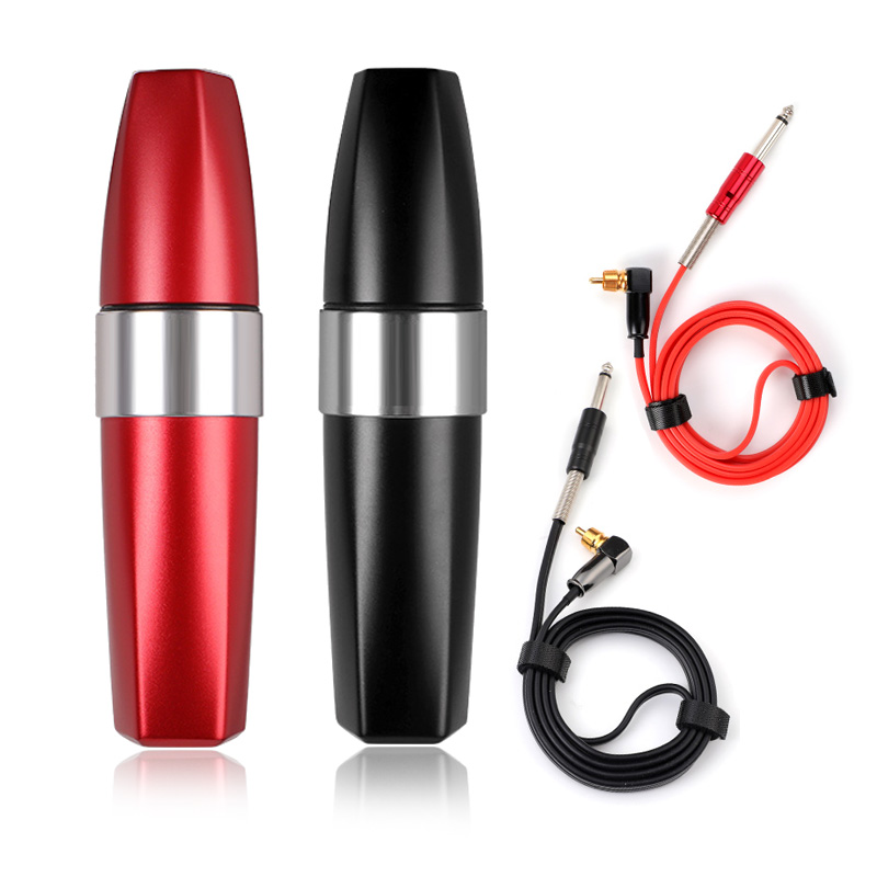 Stigma professionele hoge kwaliteit tattoo hybride pen Lipsticker vormige roterende tattoo machine naaldpatronen pen met RCA-aansluiting EM123