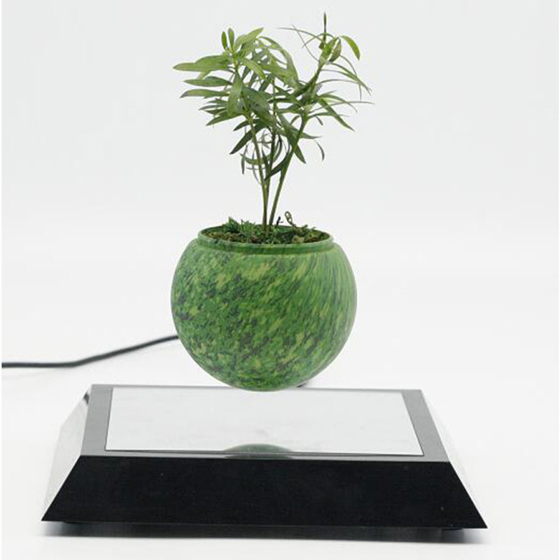 nieuwe spiegel vierkante basis maglev levitatie vliegende lucht bonsai vijver pot boom