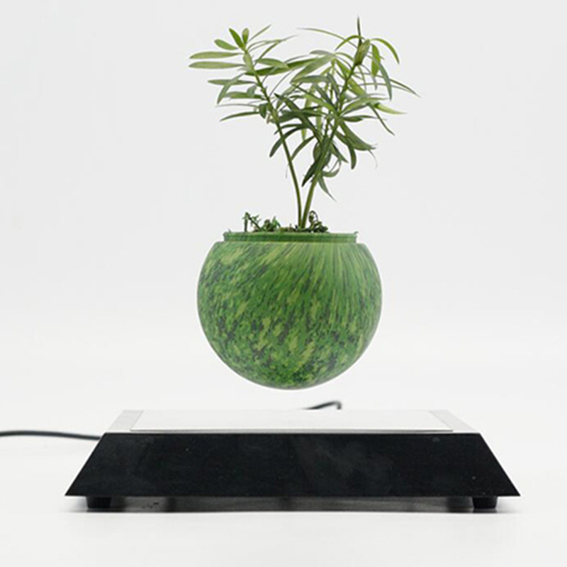 nieuwe spiegel vierkante basis maglev levitatie vliegende lucht bonsai vijver pot boom