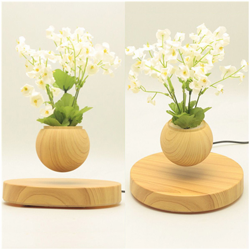 houten basis magnetische levitatie vliegende lucht bonsai potplanter pa-0721