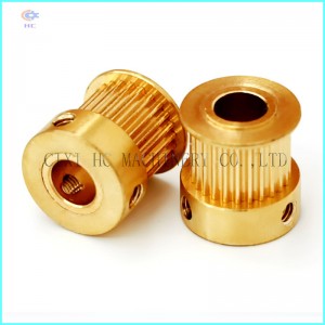 Kleine CNC-bewerking van messing tandriemschijf