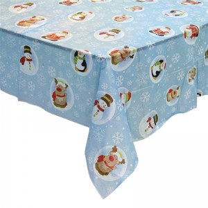 Buitenlaag PEVA-raster Blauw en rood roltype Tafelkleed van kunststof