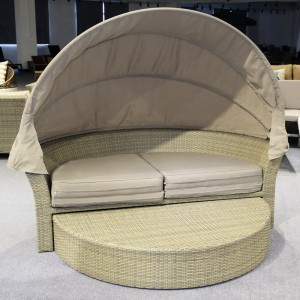 Round Sun Angel Face Portable Beach Folding Outdoor Zonnebank