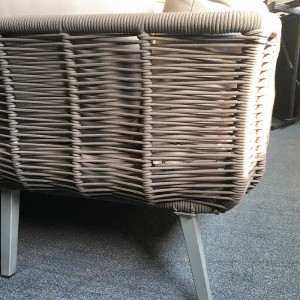 L-vormige sectionele outdoor rotan bankstel