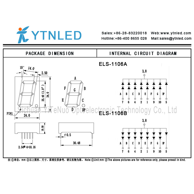 1 inch rood 1 cijfer 7 segmenten LED-display, digitale buis