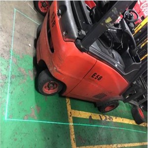 Waarschuwingslicht voor rode vorkheftrucklaserlaser voor magazijnveiligheid