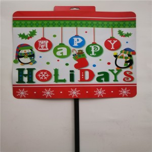 Santa Christams Holiday Decor Plastic Outdoor Yard teken reclamebord