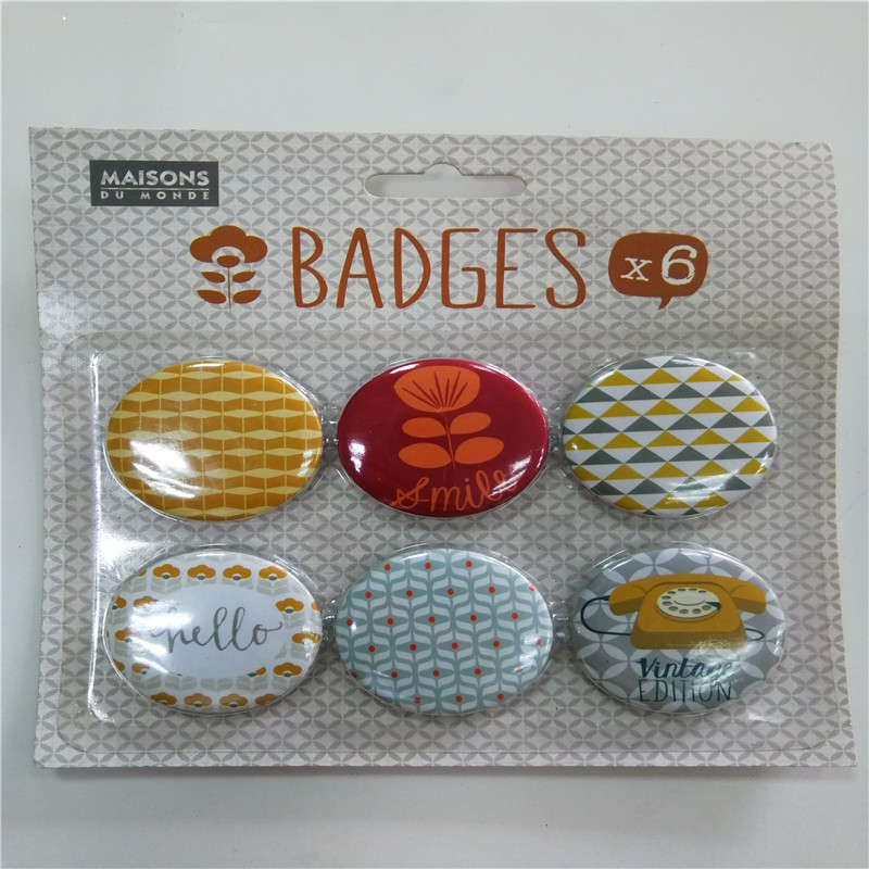 Aangepaste metalen badge van hoge kwaliteit voor kleding reversspeld badge