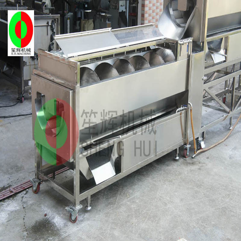 Meloenschilmachine / fruit- en groenteschilmachine / continue meloenfruitborstelreiniging schilmachine QX-824