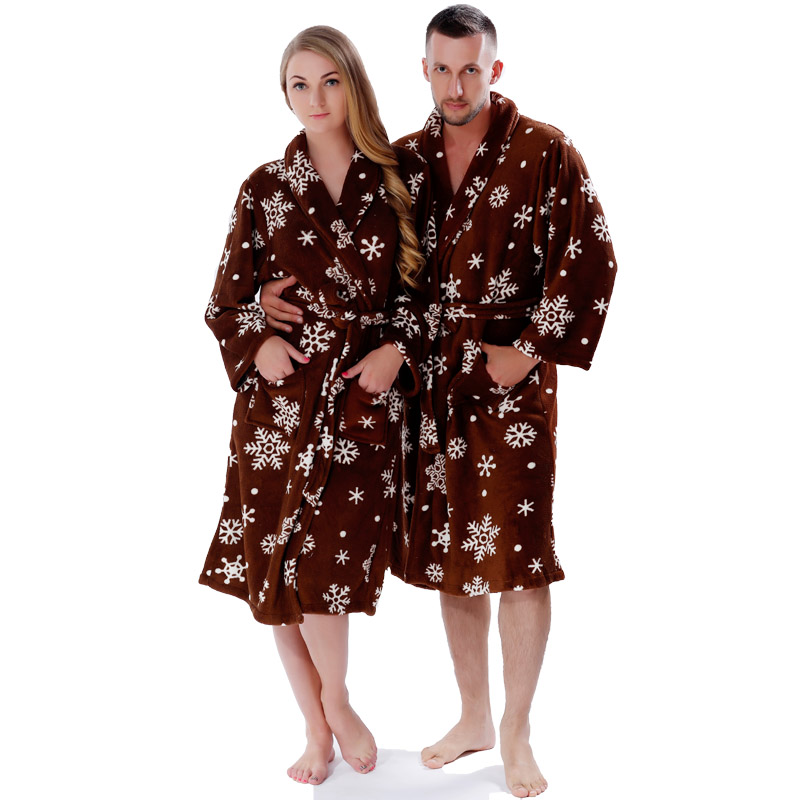 Volwassen bedrukte pyjama met fleecejas