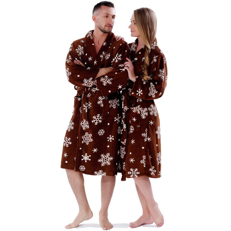 Volwassen bedrukte pyjama met fleecejas