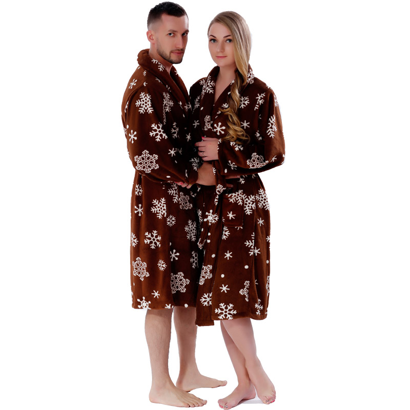 Volwassen bedrukte pyjama met fleecejas