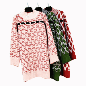 Halve coltrui Plus size gebreide dames sweatjurk