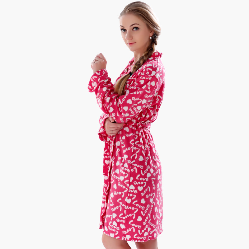 Fleecejas voor volwassenen Kimono-pyjama met print