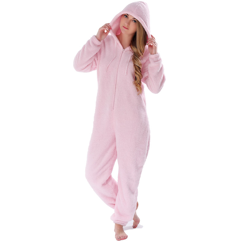 Volwassenen onesie roze pyjama sets