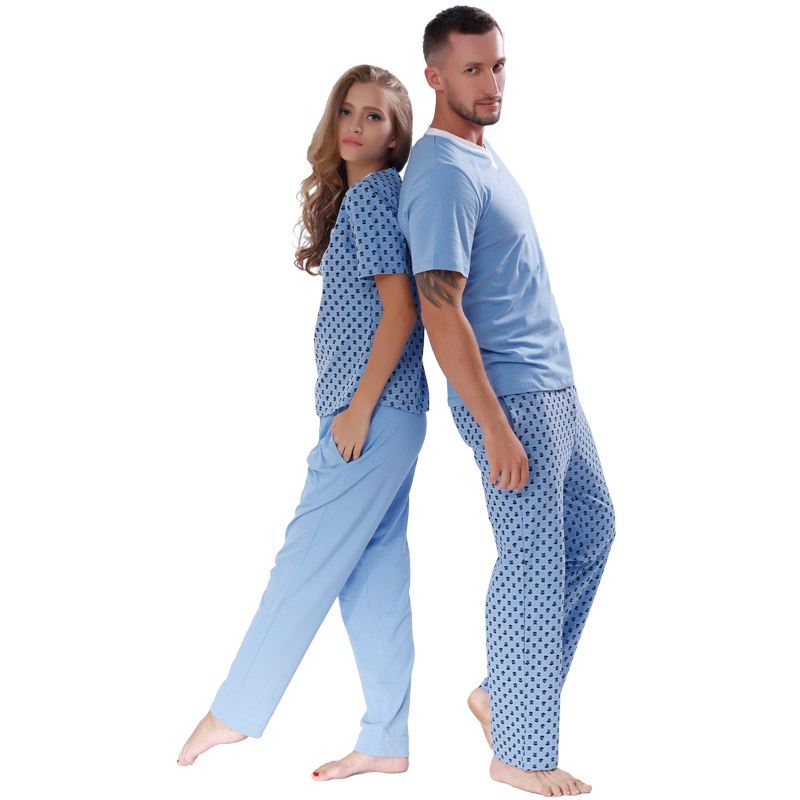 Paar bedrukte katoenen pyjama set