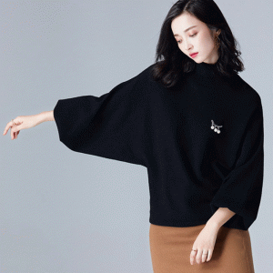 Aangepaste 50% wol 50% acryl hoge coltrui lantaarn mouw trui