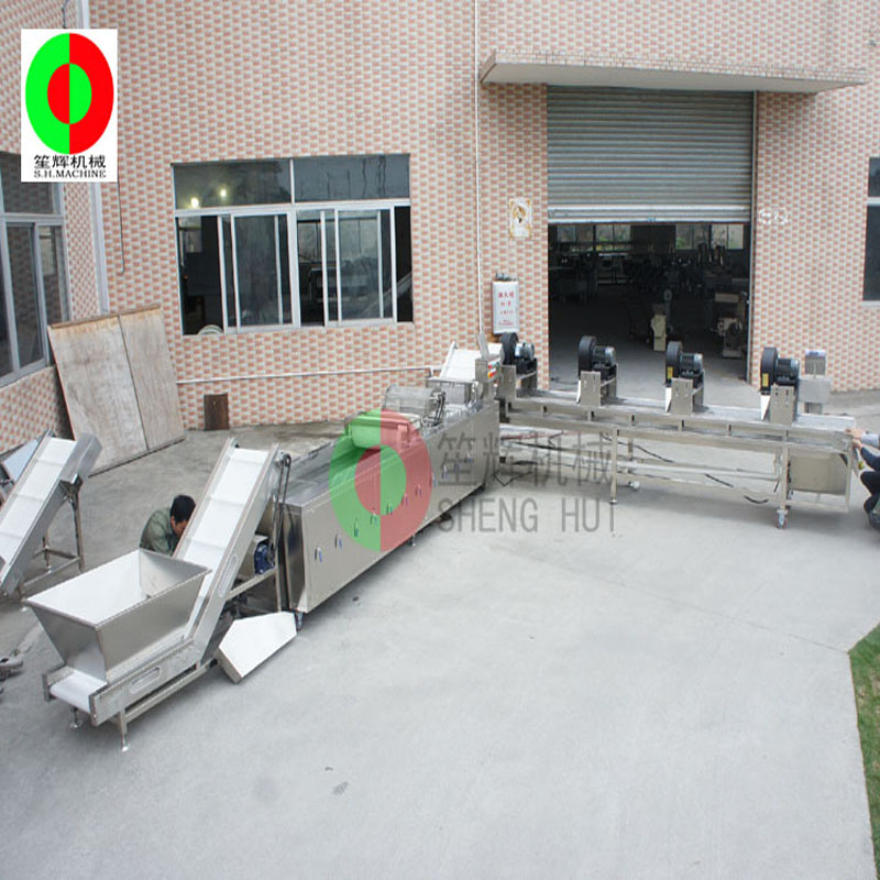 Multifunctionele groentewasmachine / productielijn voor groentewasmachines / groenten hakken - groenten wassen - productielijn aan de lucht drogen