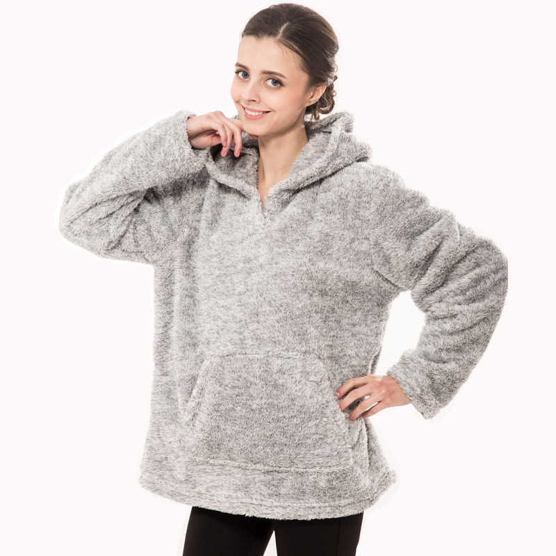 Dames Snuggle Fleece sweater met capuchon en dierenprint