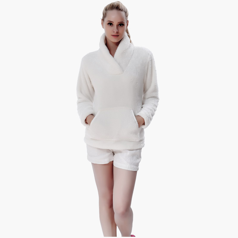 Dames knuffel fleece crème Sweatshirt
