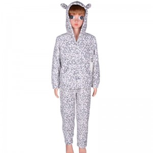 Pyjamaset met print van koraal fleece voor kinderen
