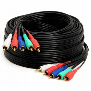 5-RCA Male naar 5RCA Male RGB Component Audio Video-kabel voor HDTV - Vergulde RCA naar RCA
