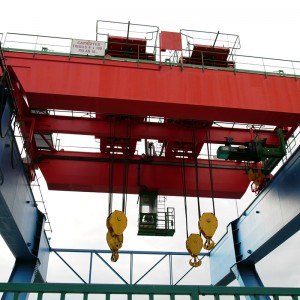 Dubbele balk bovenloopkraan met dubbele trolley