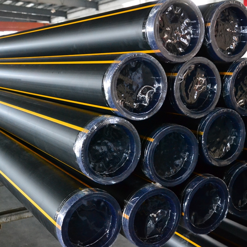 Chinese leverancier van HDPE-gaspijp met gele lijn